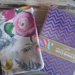 New 3-Pack Gold Foil Reflections Notebooks & Bag